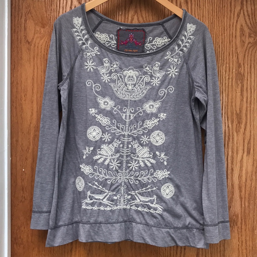 JW Los Angeles Embroidered Long Sleeve Shirt